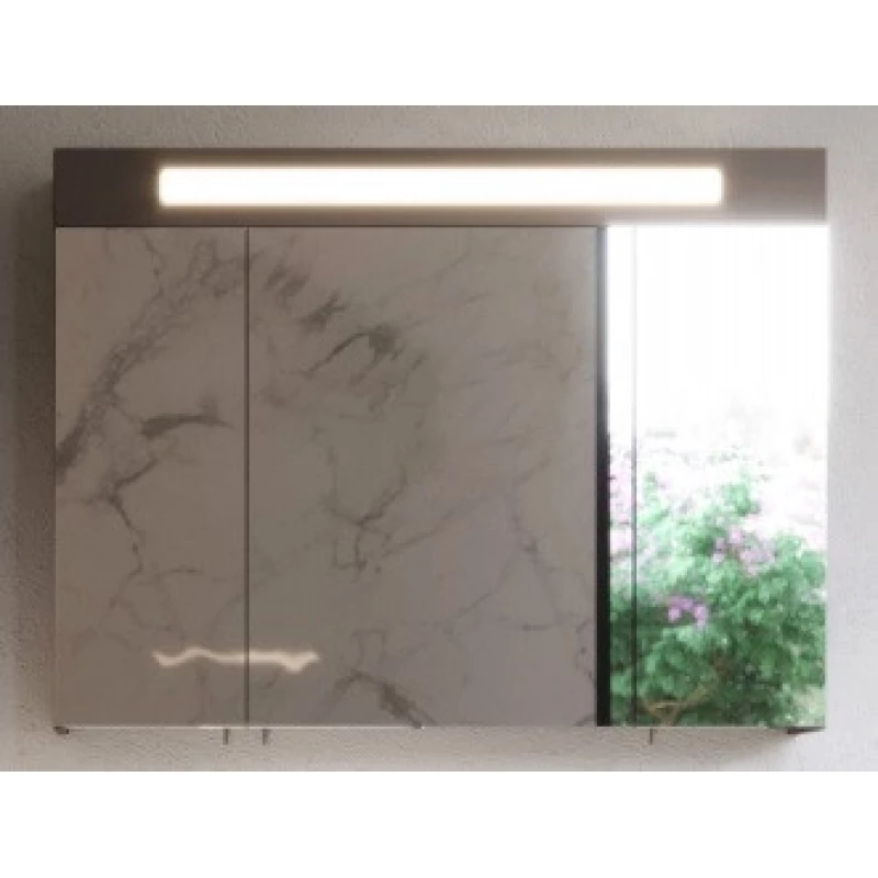 Зеркальный шкаф 120x75 см серый цемент глянец Verona Susan SU610G29