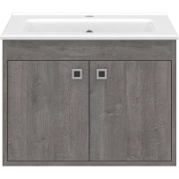 Тумба под раковину Misty Пайн Э-Пай-09060-19-2По 58,8 см, подвесная, темное дерево