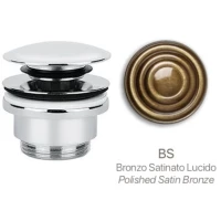 Донный клапан для раковины Emmevi C05529/BR универсальный, бронза