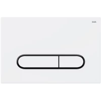 Кнопка смыва IDDIS Unifix UNI01WBi77 для инсталляции, белый матовый/черный матовый/белый матовый
