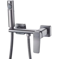 Гигиенический душ Shevanik S9905T-1 со смесителем, оружейная сталь