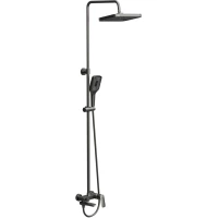 Душевая система BelBagno Due DUE-VSCM-GM 310x210 мм, со смесителем, оружейная сталь матовый