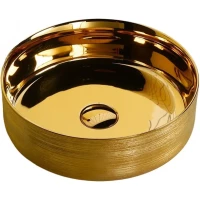 Раковина-чаша Ceruttispa CR7044AS 36x36 см, накладная, золотой