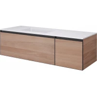 Тумба с раковиной Armadi Art Quatro Willow 790-M2-140-W-A + 793-140-W-A 141 см L, подвесная, ива