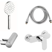 Смеситель для душа AQG Beta 01BE2310CR с душевым гарнитуром, хром