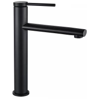 Смеситель для раковины Rea Oval REA-B6511 без донного клапана, черный матовый