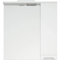 Зеркальный шкаф Corozo Лея SD-00001508 65,5x72 см R, с подсветкой, выключателем, белый глянец/белый матовый