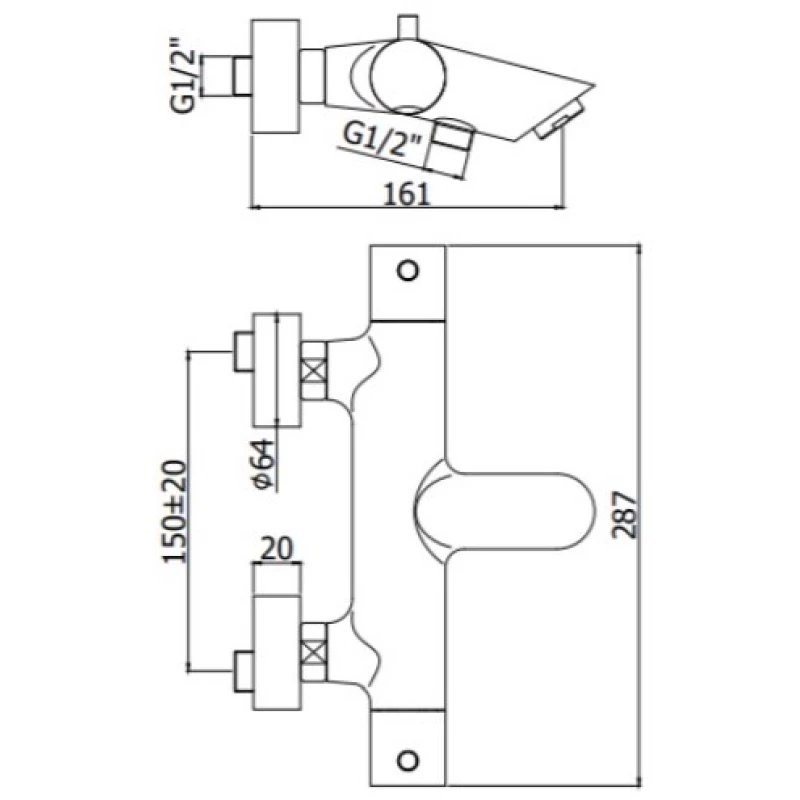 Термостат для ванны Paffoni Light LIQ022ROSE