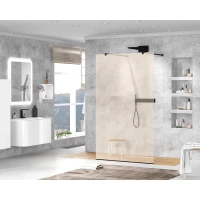 Неподвижная перегородка 110 см Cezares LIBERTA-L-2-110-BR-NERO бронза