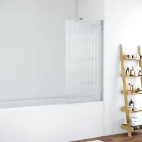 Шторка на ванну Vegas Glass EV ST 76 08 Moru R 76 см R, профиль хром, стекло рифленое