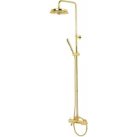 Душевая система Migliore Ermitage Mini 31526 228 мм, со смесителем, золотой