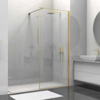 Душевая перегородка Vincea Walk-In HS VSW-1HS900CLG 90 см, профиль золотой матовый, стекло прозрачное