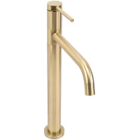 Смеситель для раковины Rea Lugano REA-B4420 без донного клапана, золотой матовый