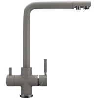 Смеситель для кухни Ulgran UQ-016-09 с подключением к фильтру, мокрый асфальт