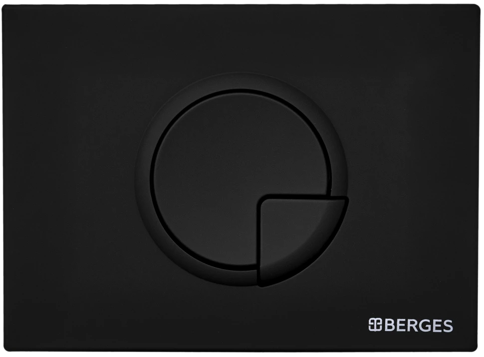 Кнопка смыва Berges Novum R5 040025 для инсталляции, черный матовый