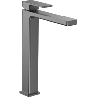 Смеситель для раковины AQUAme Savona AQM6814GM без донного клапана, оружейная сталь