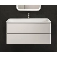 Тумба под раковину AQUAme S4 AQM900410WH 98,6 см, подвесная, белый глянец