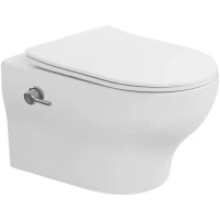 Унитаз подвесной Boheme Fiore 978-SET-2-MW безободковый, с функцией биде, торнадо, с сиденьем микролифт, белый матовый