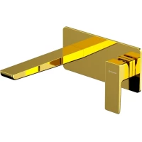 Смеситель для раковины Whitecross X X1416GL встраиваемый, без донного клапана, золотой