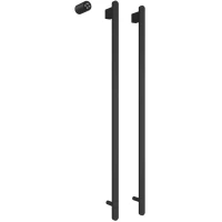 Полотенцесушитель электрический AQUAme AQM3132MB 1000x336, встраиваемый, МЭМ левый/правый, черный матовый