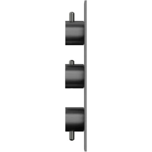 Изображение товара термостат для ванны whitecross y y1238gm встраиваемый, оружейная сталь