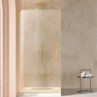 Душевая перегородка Vincea Walk-In VSW-4WSL120CLG-L 120 см L, профиль золотой матовый, стекло прозрачное
