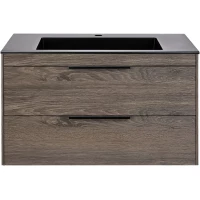 Тумба под раковину Vincea Chiara 2D VMC-2C2800RO 79,2 см, подвесная, темный дуб
