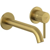 Смеситель для раковины Kludi Bozz 38245N076S встраиваемый, без донного клапана, золотой матовый