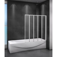 Шторка на ванну Cezares Relax RELAX-V-5-120/140-P-Bi-R 120 см R, профиль белый глянец, стекло текстурное