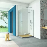 Душевой уголок Vegas Glass AFA-F Retta 100*90 08 01 R 100x90 см R, профиль хром, стекло прозрачное