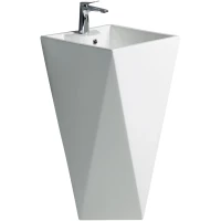 Раковина WeltWasser Leerbach 460 GL-WT 10000013335 46x46 см, напольная, белый