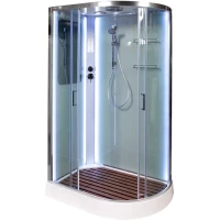 Душевая кабина 120x80x220 см Deto A102LLED прозрачное