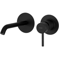 Смеситель для раковины Remer X Style X15LCNO встраиваемый, без донного клапана, черный матовый