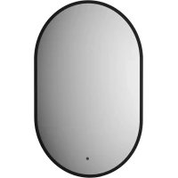 Зеркало Defesto Aura DF 2931R 40x60 см, с LED-подсветкой, сенсорным выключателем, диммером, черный матовый