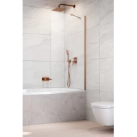 Шторка на ванну Radaway Idea Brushed Copper PNJ II 90 10001090-93-01 90 см, профиль медь матовая, стекло прозрачное