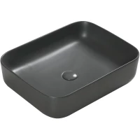 Раковина-чаша SantiLine SL-1051DG 50x41 см, накладная, темно-серый матовый