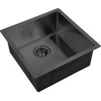 Кухонная мойка Zorg SH 4444 GRAFIT 44x44 см, графит