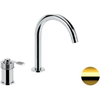 Смеситель для раковины Remer Atelier AL57DO без донного клапана, золотой