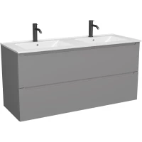 Тумба под раковину ЗОВ Дион D120PG 119 см, подвесная, платина матовый