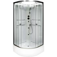 Душевая кабина 90x90x200 см Deto L590NLED+GM прозрачное