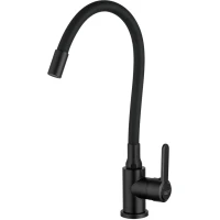 Смеситель для кухни Frud R42052-32 с гибким изливом, черный матовый