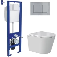 Комплект подвесной унитаз Berges Vita + система инсталляции Berges Atom 410 043384