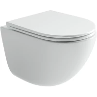 Унитаз подвесной Ceramica Nova Vogue CN4008T безободковый, торнадо, с сиденьем микролифт, белый