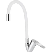 Смеситель для кухни Viko V-4148 с гибким изливом, хром/белый
