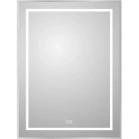 Зеркало BelBagno Kraft SPC-KRAFT-600-800-LED-TCH-WARM 60x80 см, с LED-подсветкой, сенсорным выключателем, антизапотеванием, алюминий