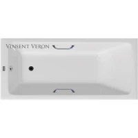 Ванна чугунная Vinsent Veron Kingston VKN1808050H/VH0012CH 180x80 см, с ручками, белый