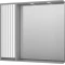 Зеркальный шкаф Brevita Balaton BAL-04090-01-01Л 88,2x80 см L, с подсветкой, выключателем, белый матовый/серый матовый - 2