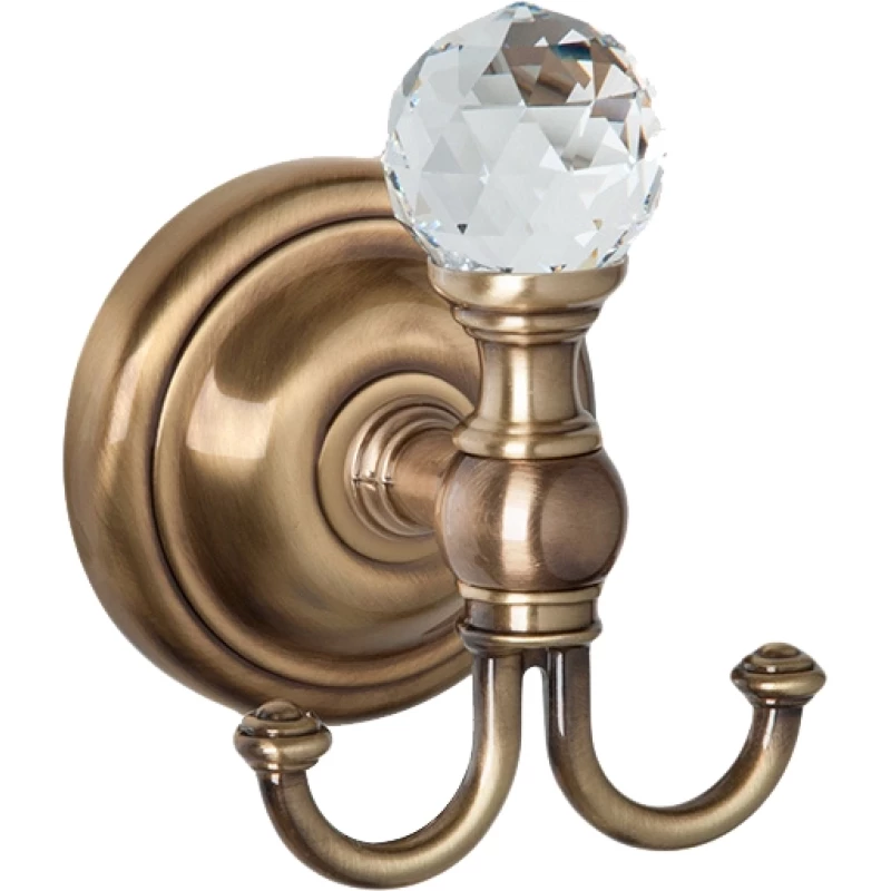 Крючок Tiffany World Crystal TWCR016br-sw двойной, для ванны, бронза