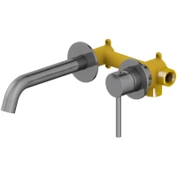 Смеситель для раковины Timo Saona 2372/18SM встраиваемый, вороненая сталь