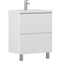 Тумба под раковину Vigo Otti tn.OTT.MOD.60.2Y 57,2 см, напольная, белый глянец/белый матовый